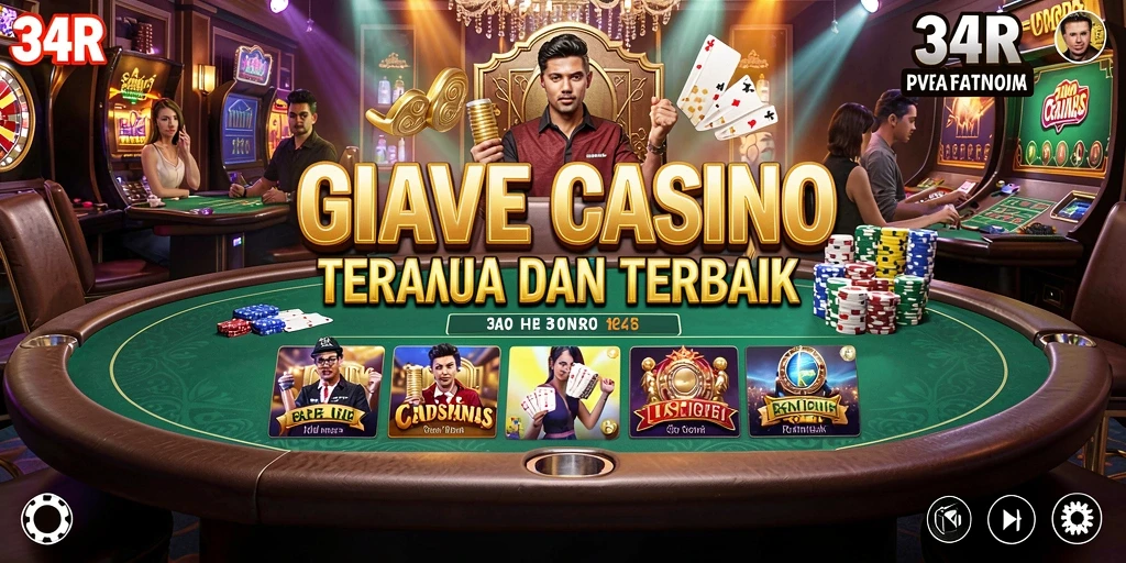 Tampilan gameplay Live Casino yang menarik dan interaktif dari 34R.