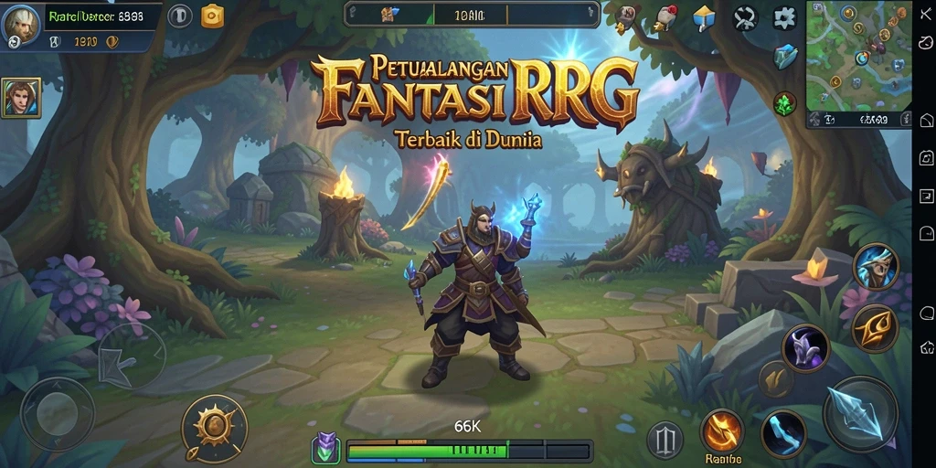 Tampilan gameplay RPG yang menawan dari 66K.