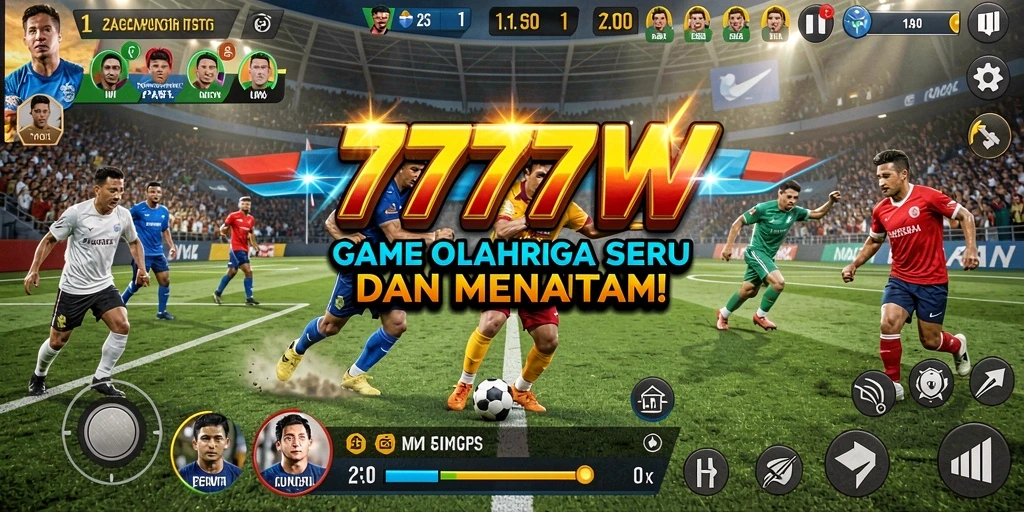 Tampilan gameplay <strong>7777W</strong> yang menarik dan dinamis saat bermain olahraga.