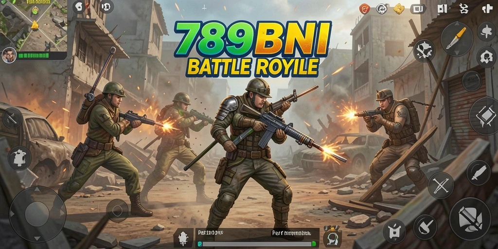 Tampilan gameplay seru dalam pertarungan Battle Royale