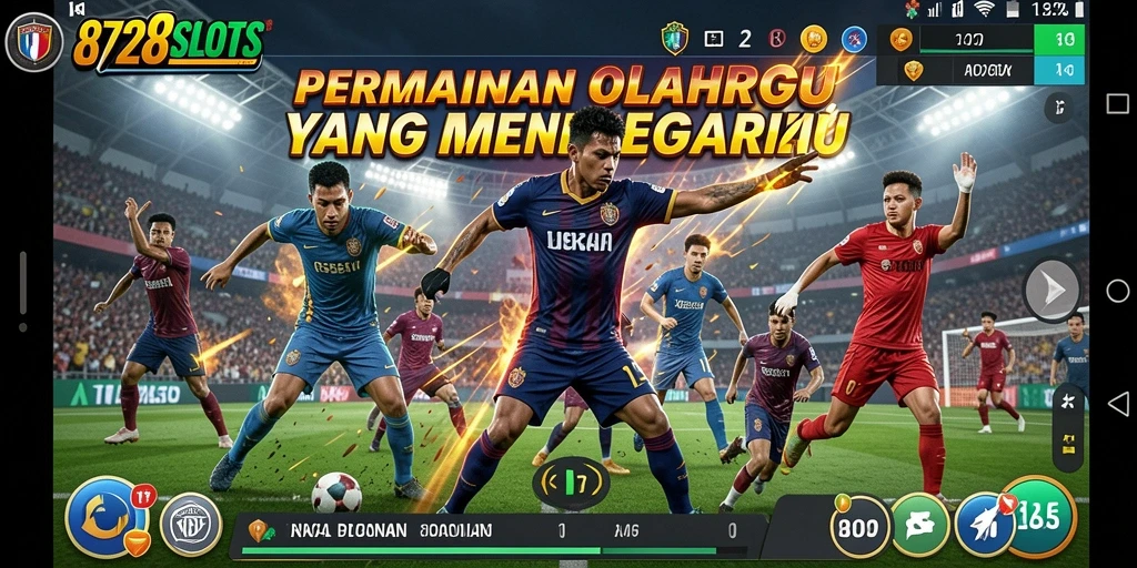 Tangkapan layar utama 8728SLOTS menunjukkan aksi seru dalam permainan olahraga.