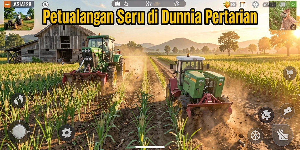 Tangkapan layar ASIA128 menampilkan pengalaman bertani yang menyenangkan dan interaktif.