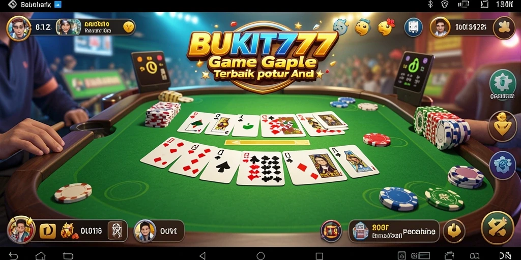 Tampilan gameplay seru BUKIT777 saat bermain Gaple.