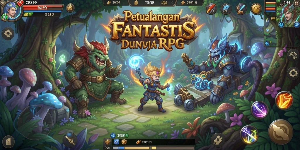 Gameplay CRS99 yang menarik dengan karakter dan petualangan seru.