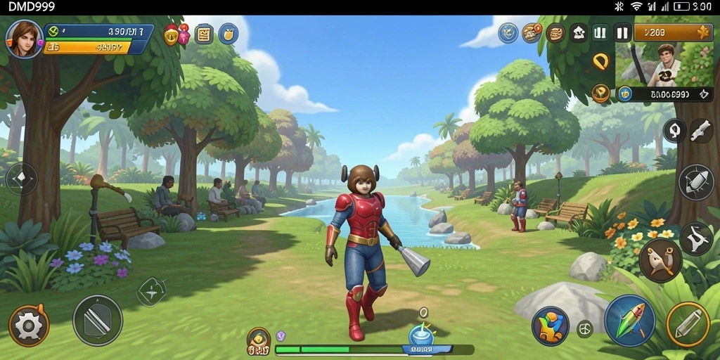 Tampilan gameplay DMD999 yang menarik dan penuh warna.