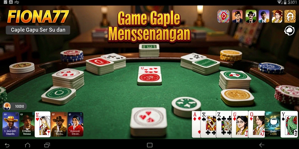 Screenshot gameplay FIONA77 menampilkan keseruan permainan Gaple.