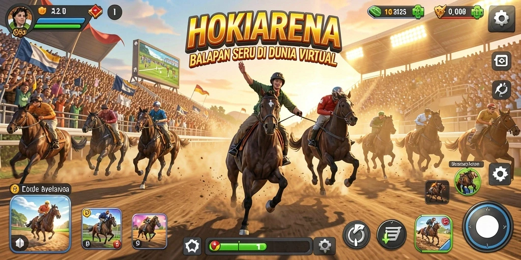 Gameplay seru dan menegangkan di HOKIARENA dengan banyak pilihan kendaraan.