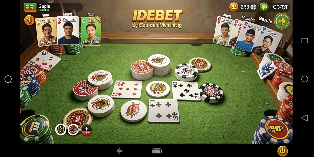 Tampilan gameplay Gaple yang menarik dan interaktif.