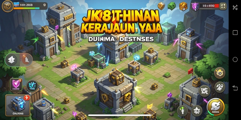 Tampilan gameplay JKT8 yang menegangkan dalam battle Tower Defense.