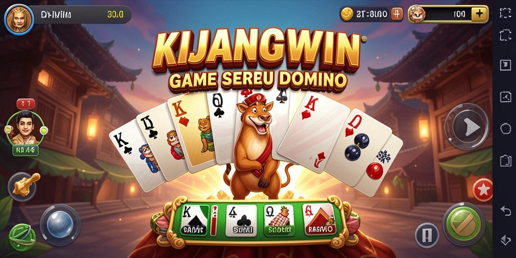Tampilan gameplay seru KIJANGWIN di dalam aplikasi Domino.