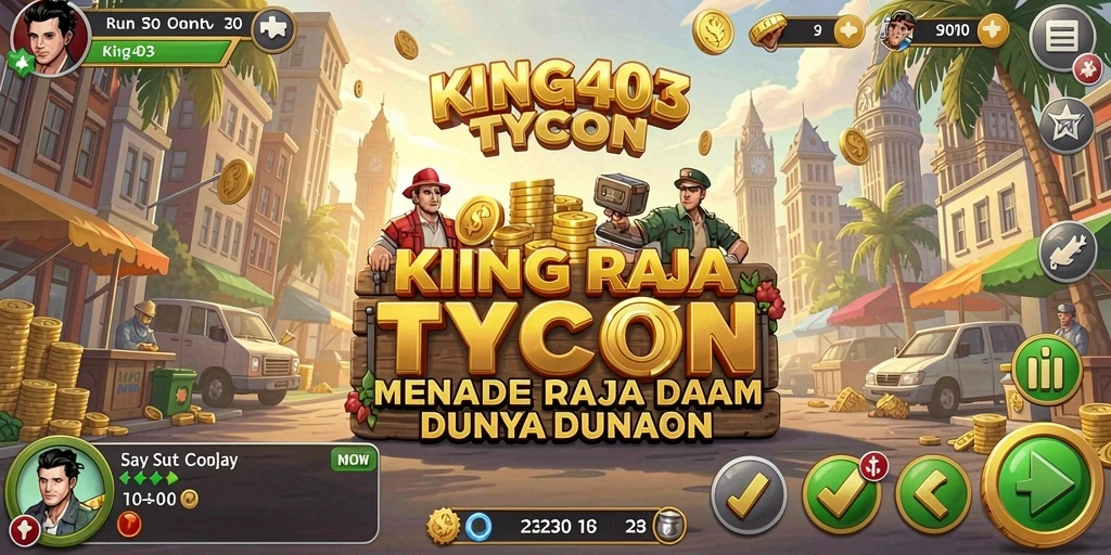 Tangkapan layar utama KING403 menampilkan gameplay Tycoon yang mendebarkan.