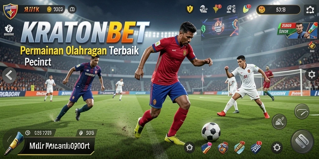 Screenshot menampilkan gameplay mendebarkan dari KRATONBET dengan variasi olahraga.