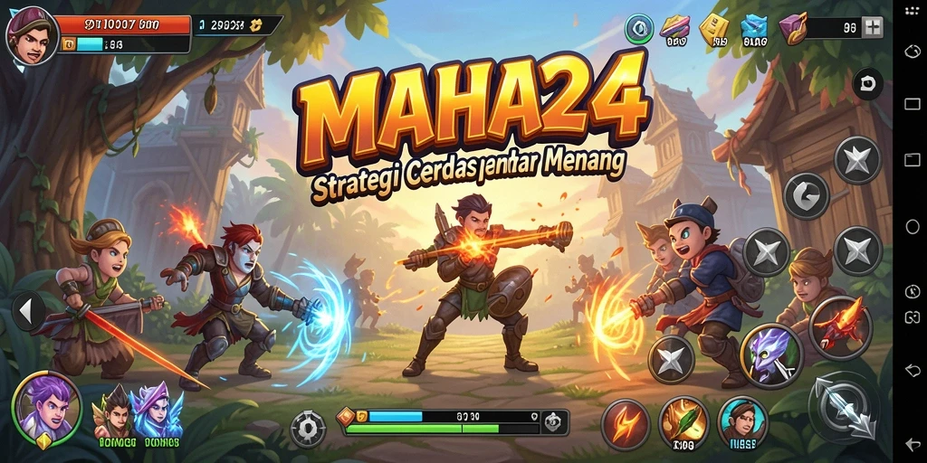 Tampilan gameplay <strong>MAHA24</strong> yang mendebarkan dan penuh strategi.