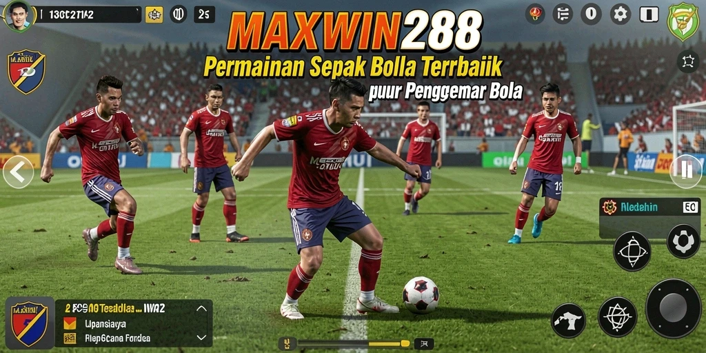 Tampilan menarik dari gameplay sepak bola di MAXWIN288.
