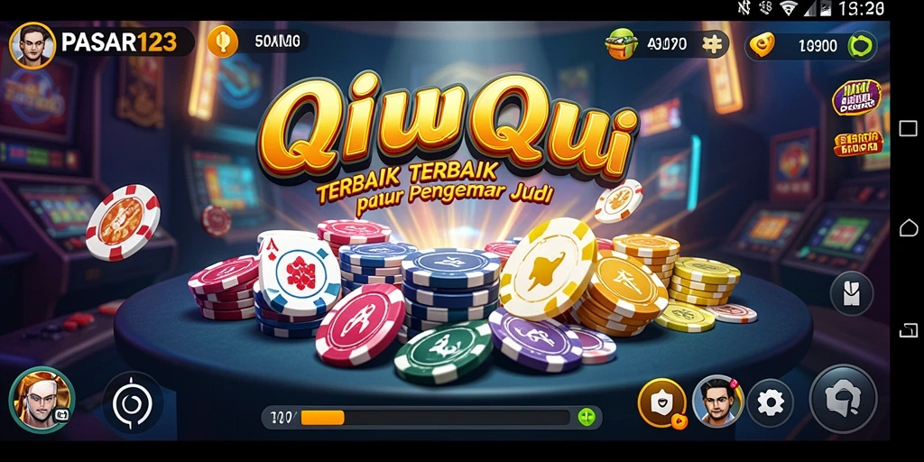 Tampilan gameplay seru dalam PASAR123 ketika bermain QiuQiu.