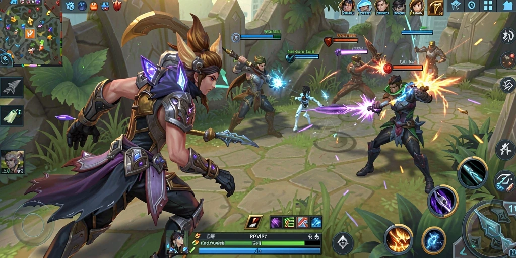 Tampilan gameplay seru di RPVIP7 dengan karakter yang beraksi.
