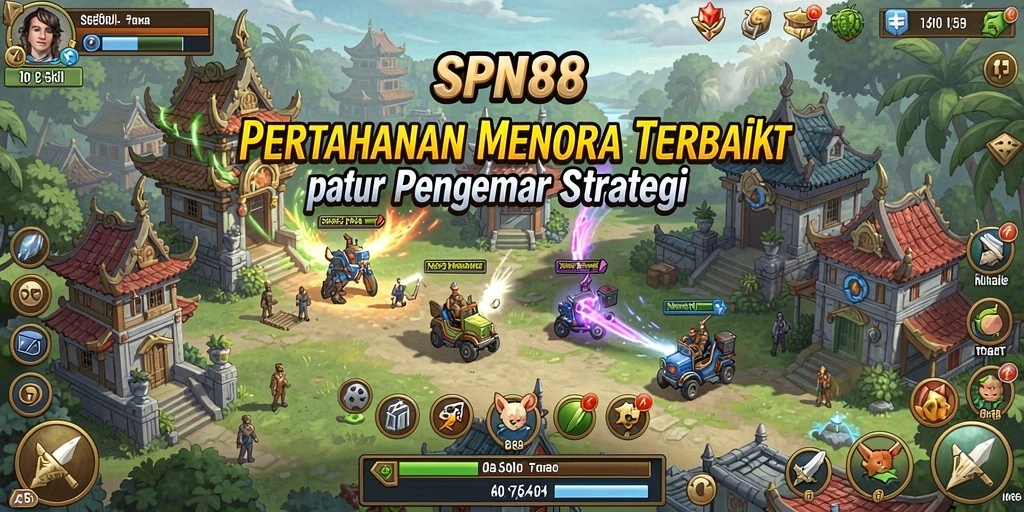 Tampilan gameplay SPN88 yang mendebarkan dalam Tower Defense.