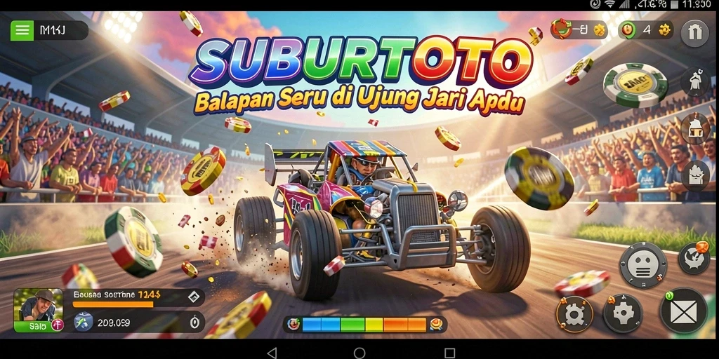Tampilan menarik dan mendebarkan dari gameplay balapan SUBURTOTO.