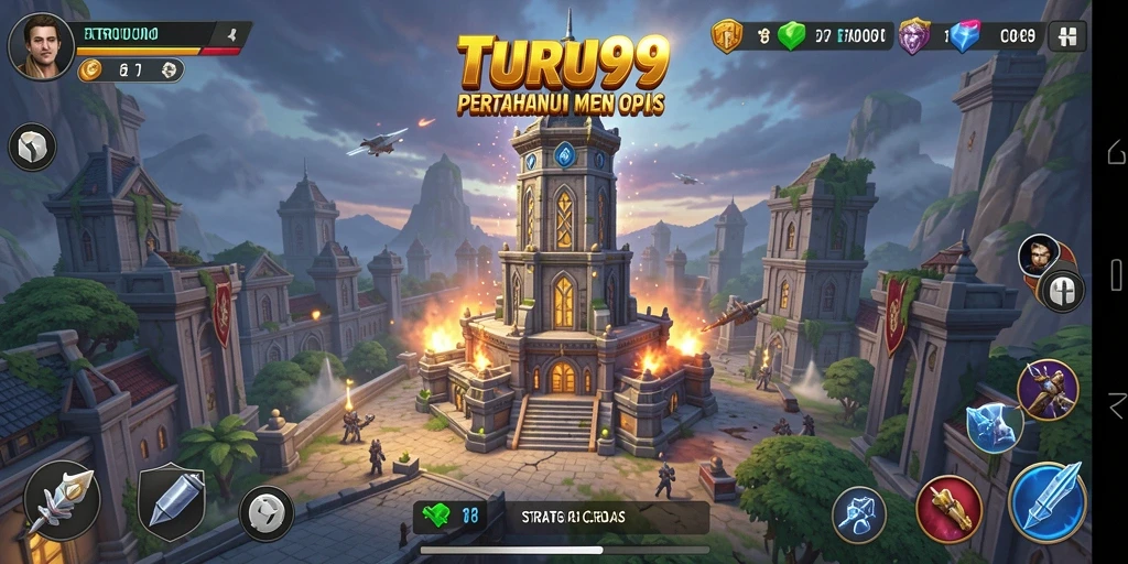 Skrinsut TURU99 menampilkan aksi Tower Defense yang mendebarkan.